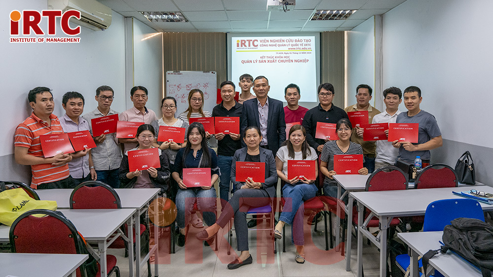 Kết thúc khóa học Quản Lý Sản Xuất chuyên nghiệp