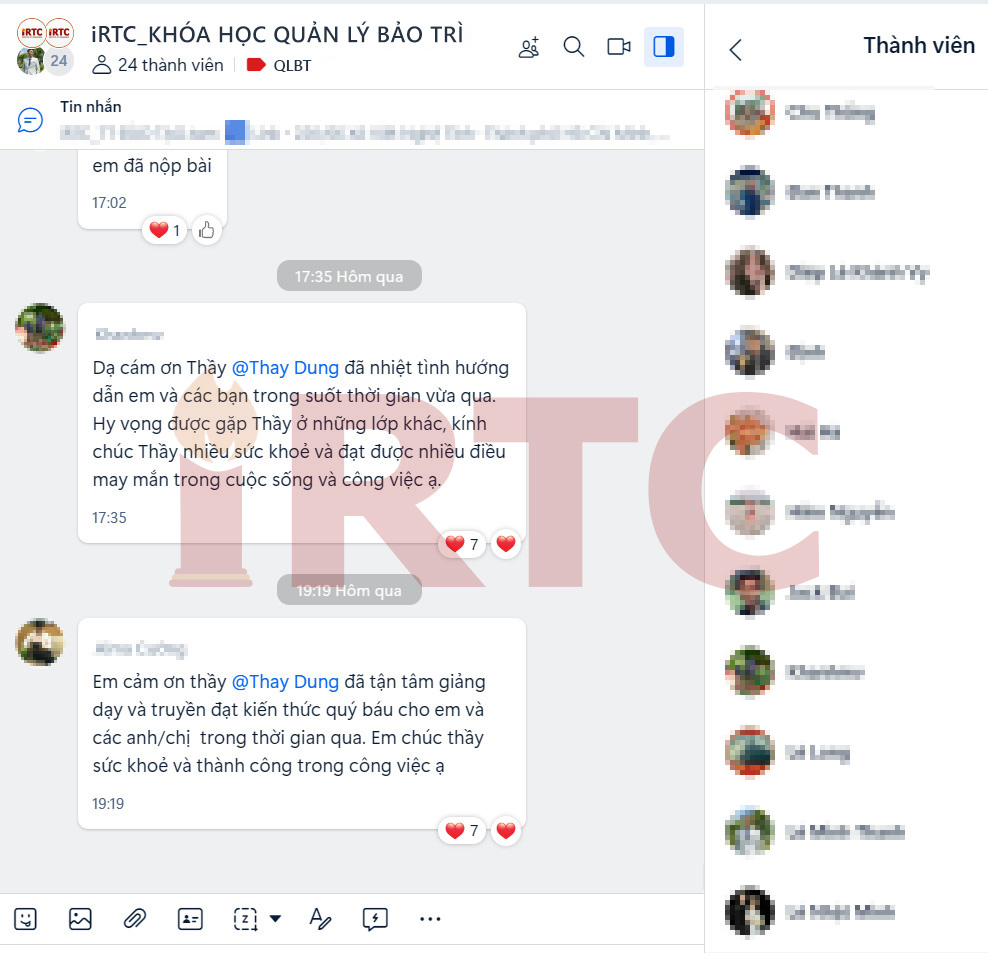 cảm nhận của học viên về khóa học