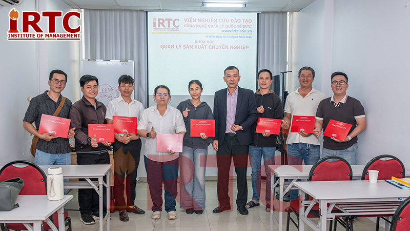 Kết thúc khóa học quản lý sản xuất chuyên nghiệp