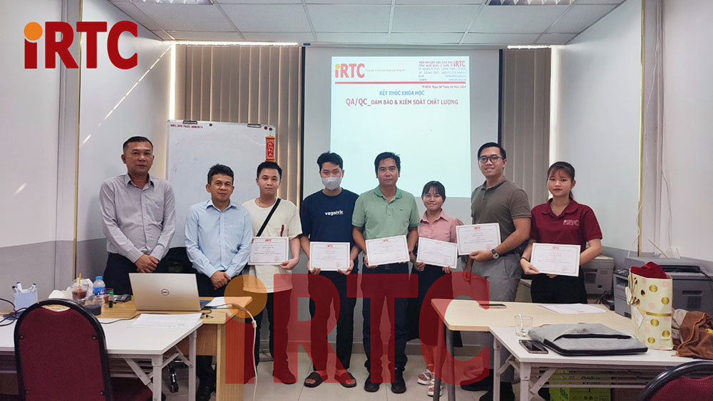 Kết thúc khóa học QA QC do IRTC tổ chức